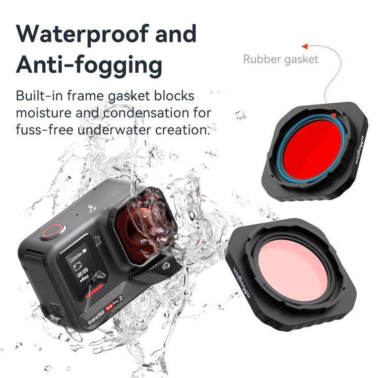 For Insta360 Ace Pro 2 aMagisn Dive Filter Underwater Waterproof Camera Lens Protector