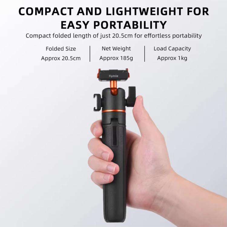 Flymile AC5012_5 Extended Selfie Stick Holder Magnetic Quick Release Tripod, AC5012_5
