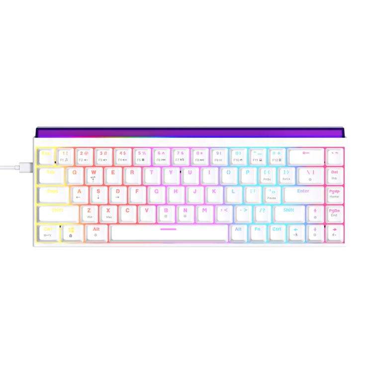 NACODEX NK68 Magnetic Shaft Mechanical Dazzle Color Wired Keyboard Office Computer Gaming 68 Keys...