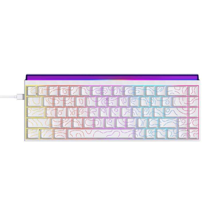 NACODEX NK68 Magnetic Shaft Mechanical Dazzle Color Wired Keyboard Office Computer Gaming 68 Keys...