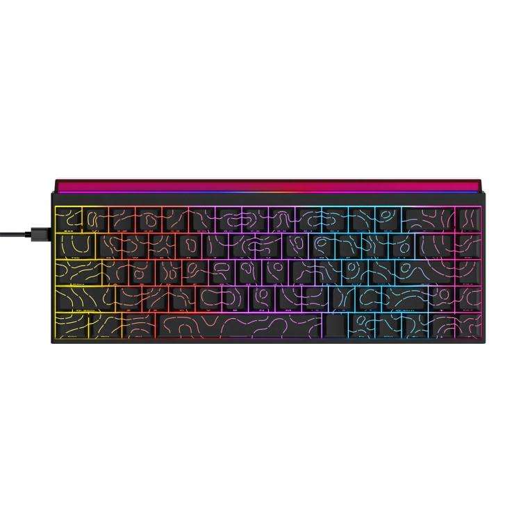NACODEX NK68 Magnetic Shaft Mechanical Dazzle Color Wired Keyboard Office Computer Gaming 68 Keys...
