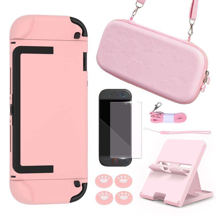 For Nintendo Switch 2 Sakura Accessories Bundle Portable Carrying Case with Shell, 4 Thumb Grips,...