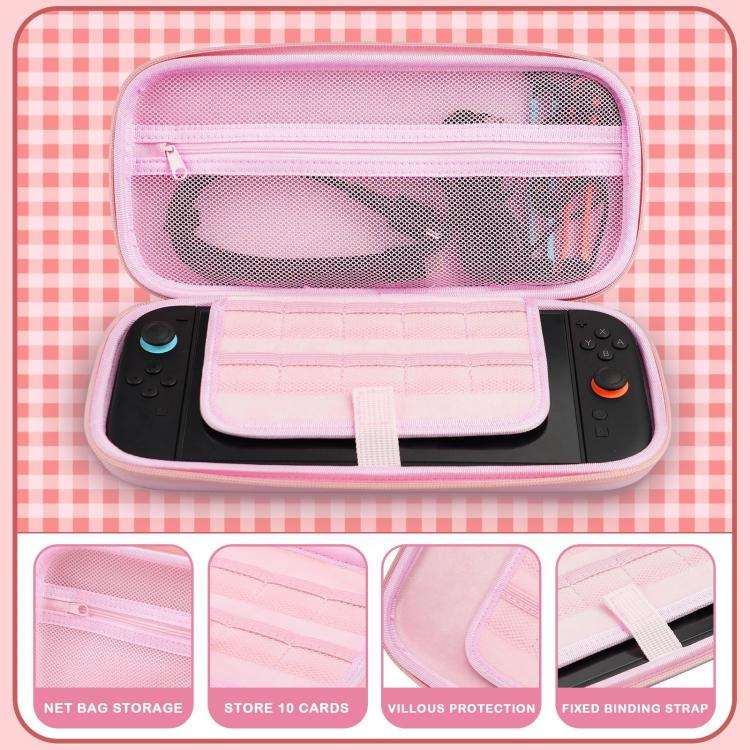 For Nintendo Switch 2 Sakura Accessories Bundle Portable Carrying Case with Shell, 4 Thumb Grips,...