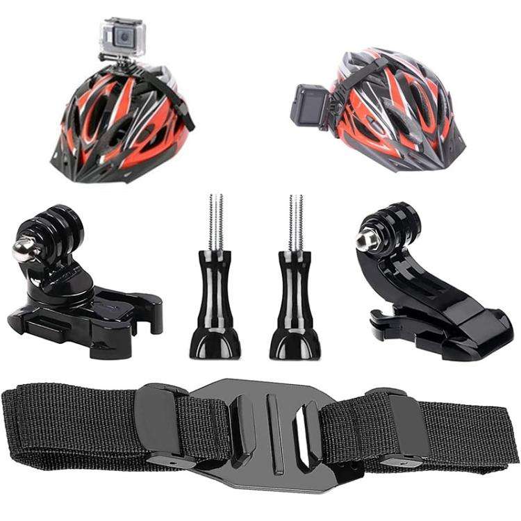 Universal Bike Helmet Camera Mount Adjustable Strap For Vented/Skeleton Helmets Compatible With G...