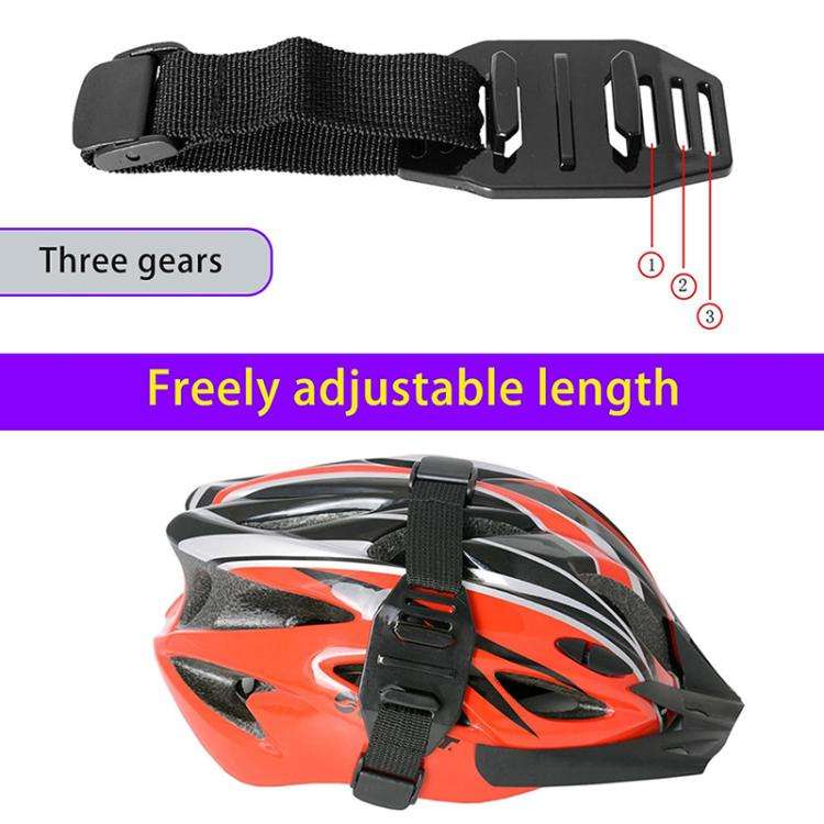 Universal Bike Helmet Camera Mount Adjustable Strap For Vented/Skeleton Helmets Compatible With G...