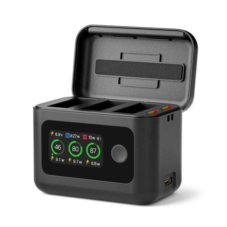 With Screen Charging Bin Intelligent Charge Manager For DJI Osmo 360 / Action 5 Pro / Action 4 / ...