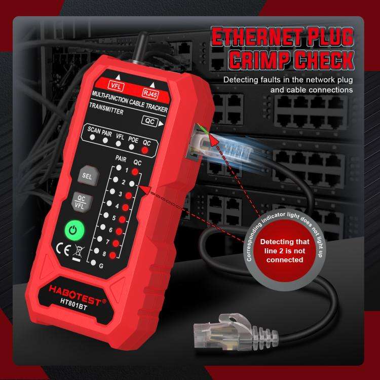 HABOTEST Multi-Function Network Cable Finder Tester, HT801B