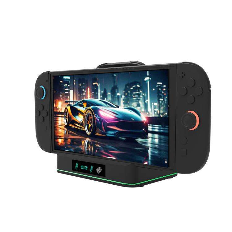 KJH RGB LED Charging Dock for Nintendo Switch 2 & Joy-Con Controller Fast Charging Station