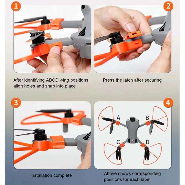 For DJI Mini 5 Pro Propeller Guards Anti-Collision Protective Bumper Ring, Orange, Gray, Black, O...