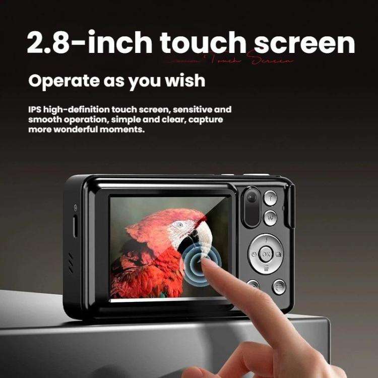 DC309X 6x Optical Zoom Digital Camera With 64MP & 5K Video 2.8-Inch Touch Screen, Front/Rear Dual...