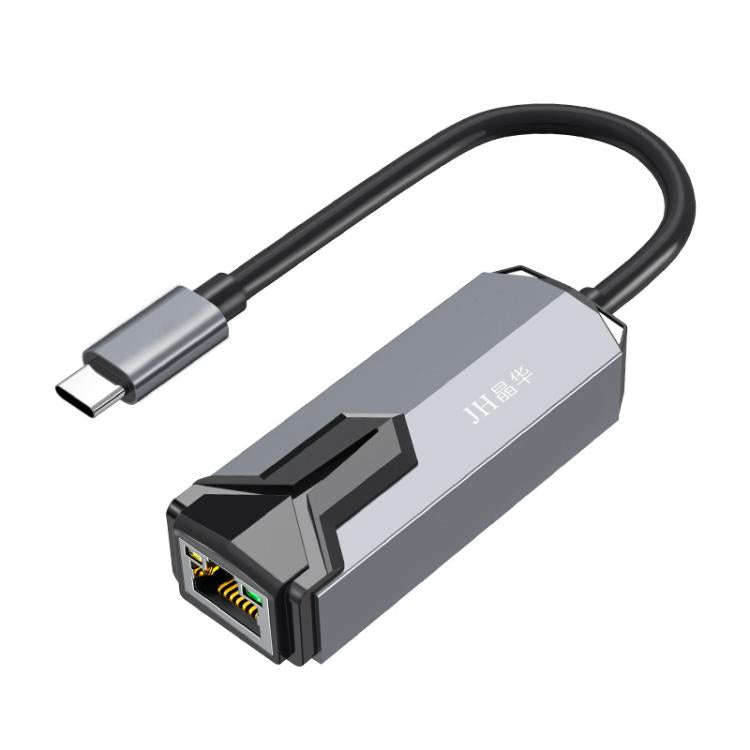 JINGHUA 2.5G Wired Network Adapter RJ45 Laptop HUB, USB, TYPE-C