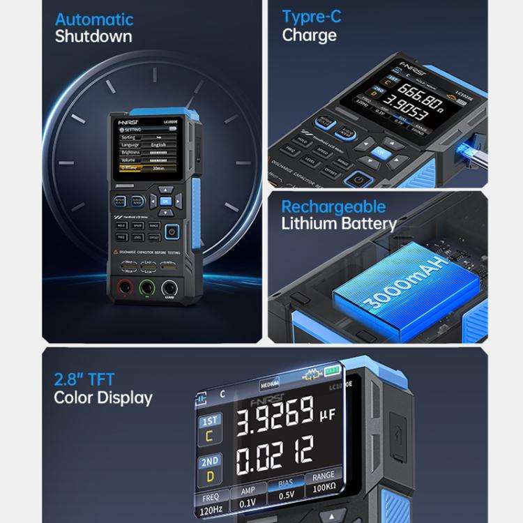 Handheld Digital Bridge Tester Capacitance Resistance Inductance Tester, FNIRSI LC1020E