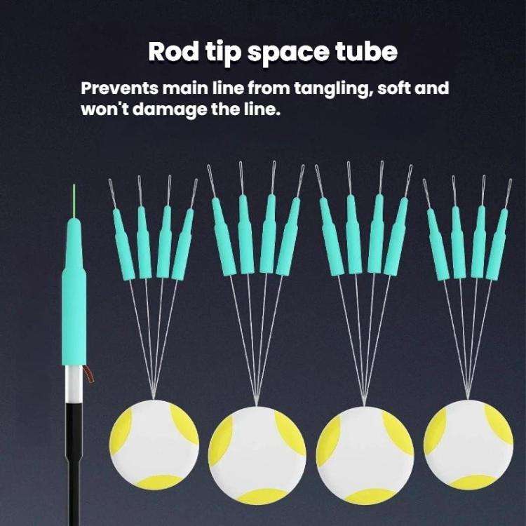 50pcs Rod Tip Anti-Tangle Space Tube Fishing Space Beans