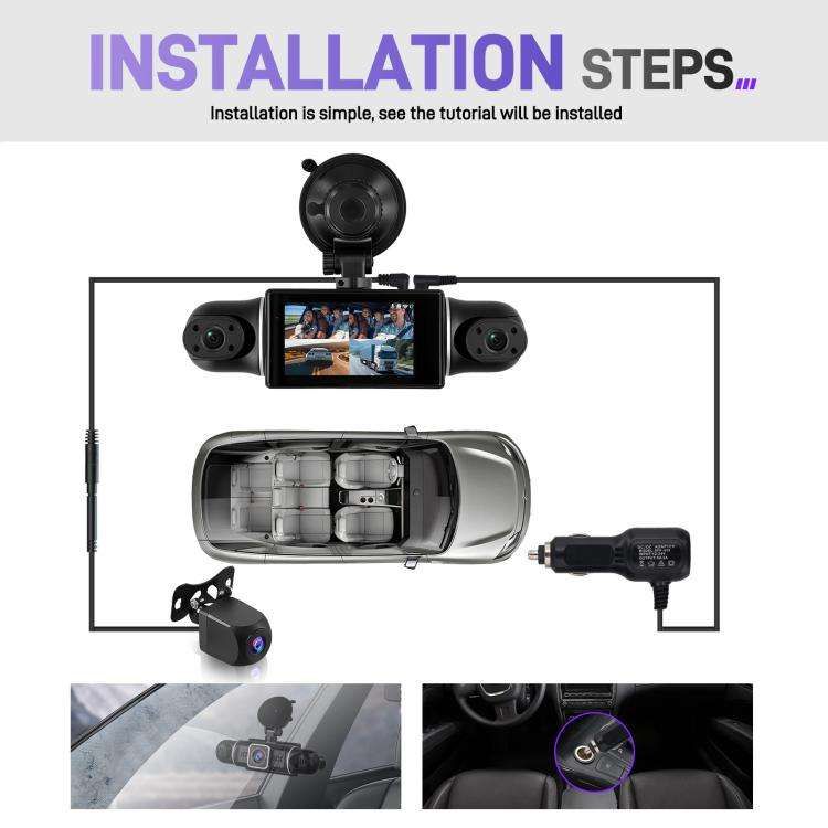 3 Inch 2K Car DVR Camera WIFi Quad Record HD Car Recorder With 1080P Gravity Sensor, L5942