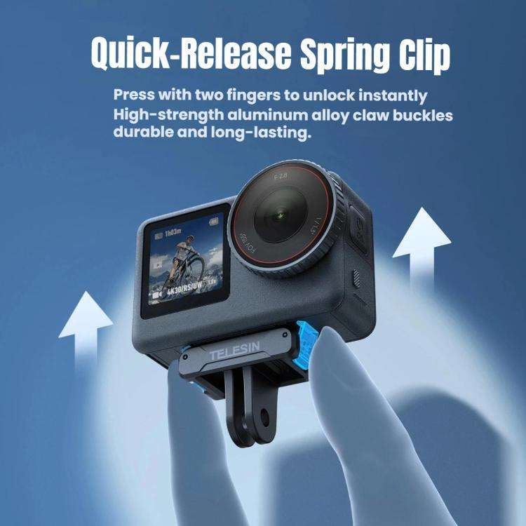 For DJI Osmo Action 6 TELESIN Magnetic Quick-release Adapter Mount Two-Claw Base, TELESIN Adapter
