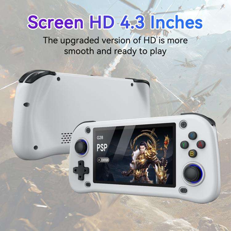 G28 Portable Handheld Open-Source Game Console 4.3 Inch HD IPS Screen, ARM Quad-Core Cortex-A7 1....