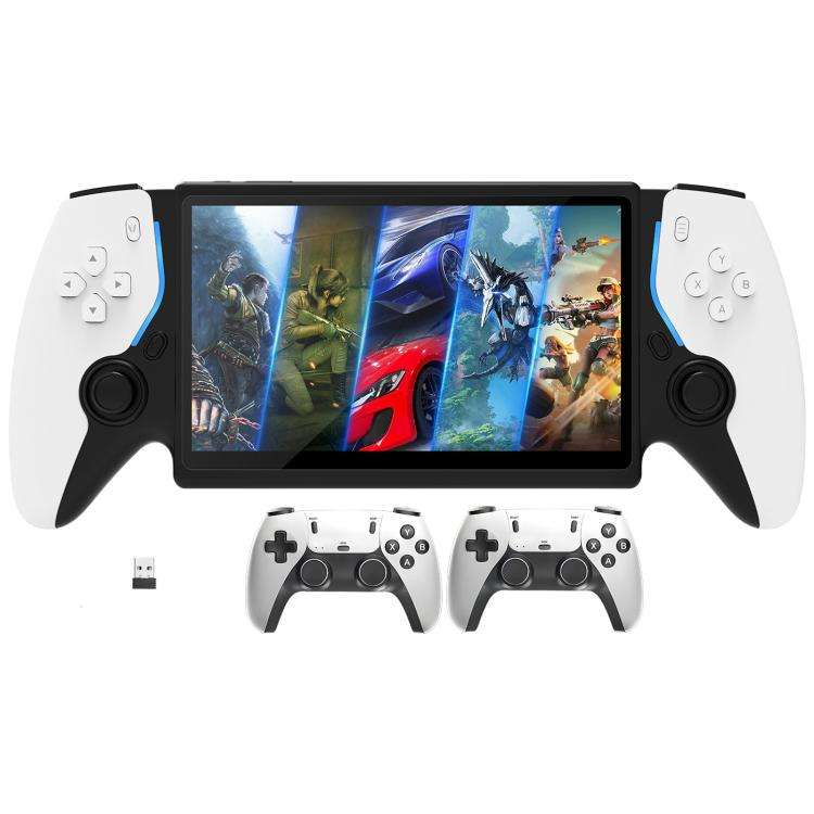 7.0 Inch Handheld Open-Source Game Console With High-Definition Arcade Battles, P5 White, P5 Blac...