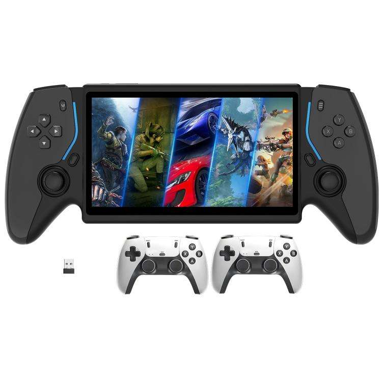 7.0 Inch Handheld Open-Source Game Console With High-Definition Arcade Battles, P5 White, P5 Blac...