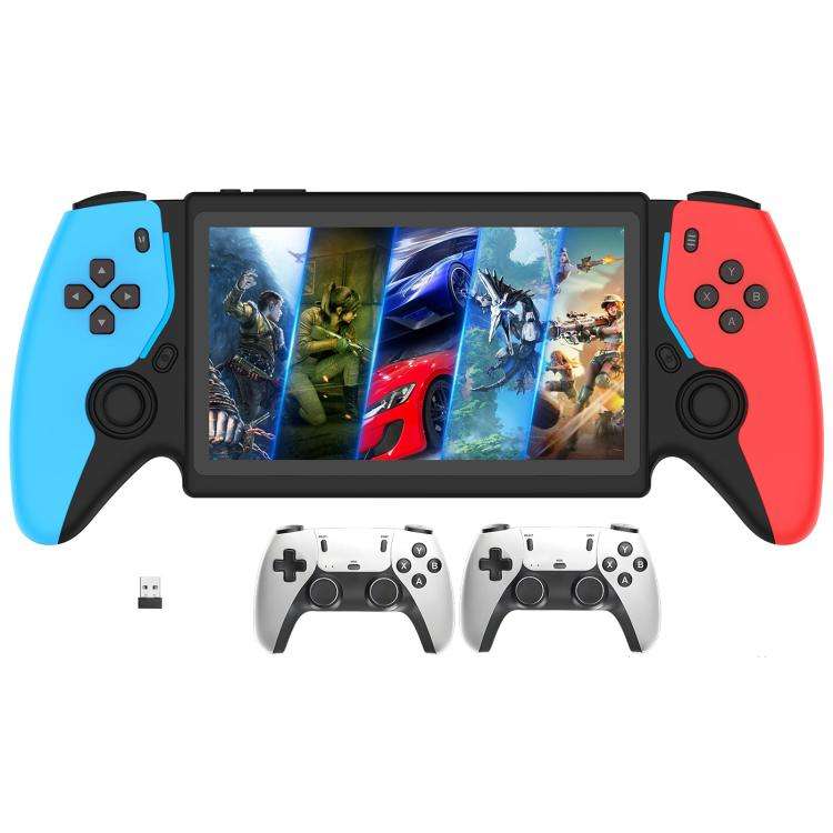 7.0 Inch Handheld Open-Source Game Console With High-Definition Arcade Battles, P5 White, P5 Blac...