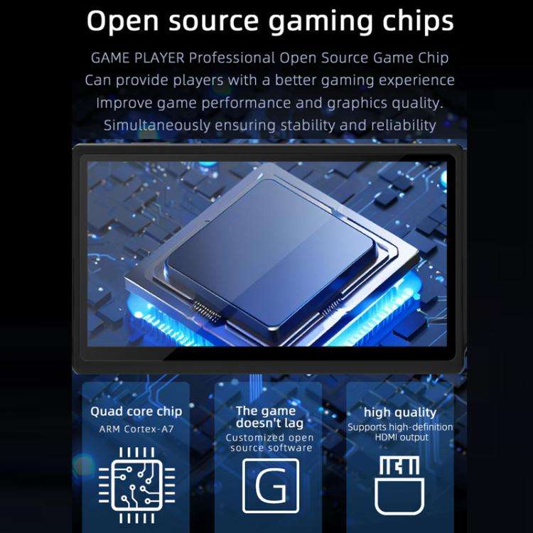 7.0 Inch Handheld Open-Source Game Console With High-Definition Arcade Battles, P5 White, P5 Blac...