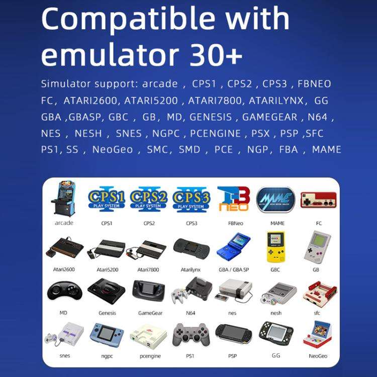 7.0 Inch Handheld Open-Source Game Console With High-Definition Arcade Battles, P5 White, P5 Blac...