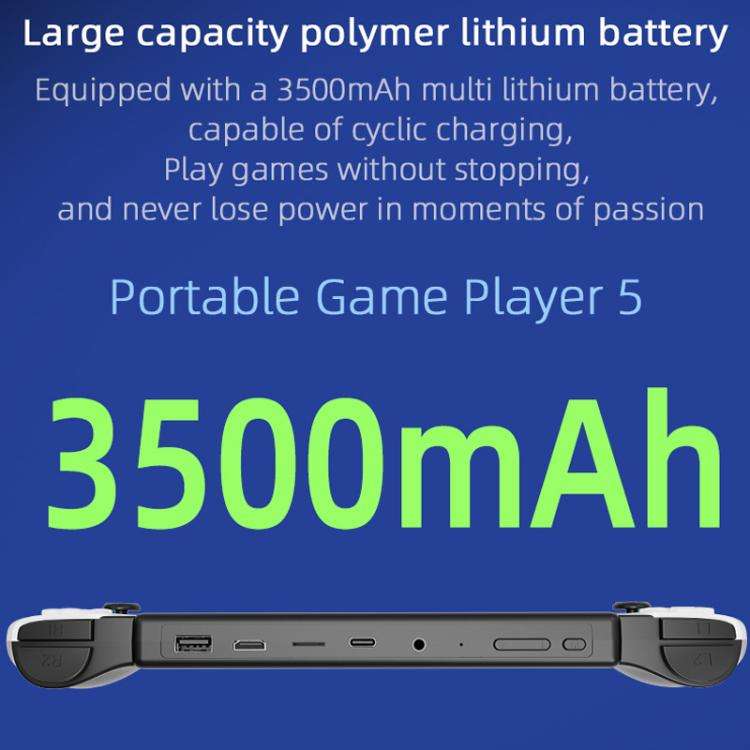 7.0 Inch Handheld Open-Source Game Console With High-Definition Arcade Battles, P5 White, P5 Blac...