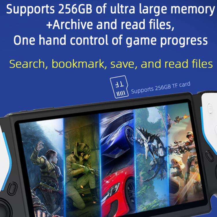 7.0 Inch Handheld Open-Source Game Console With High-Definition Arcade Battles, P5 White, P5 Blac...