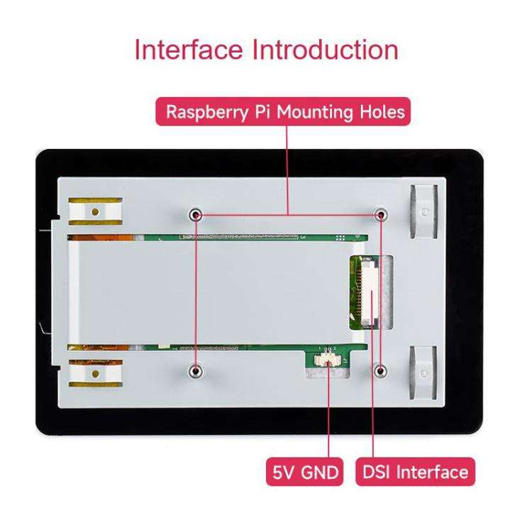 For Raspberry Pi WAVESHARE 5 inch Capacitive 5-point Touch IPS Display 2, 32383