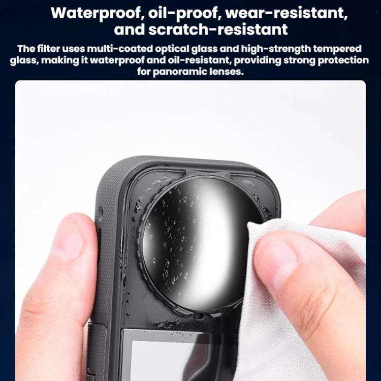 For Insta360 X5 BRDRC Action Camera Protective Filter Glass Neutral Density Filter, ND16, ND32, ND64