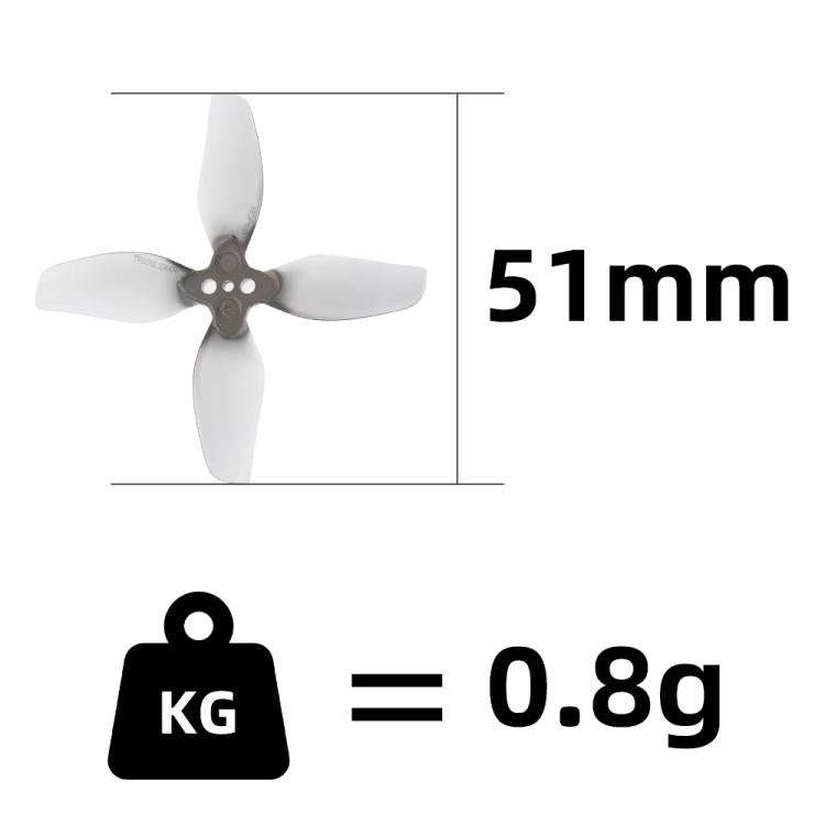 For DJI Neo 2 RCSTQ 2pairs Spiral Four Blade Propeller Replacement Blades Wing Blades