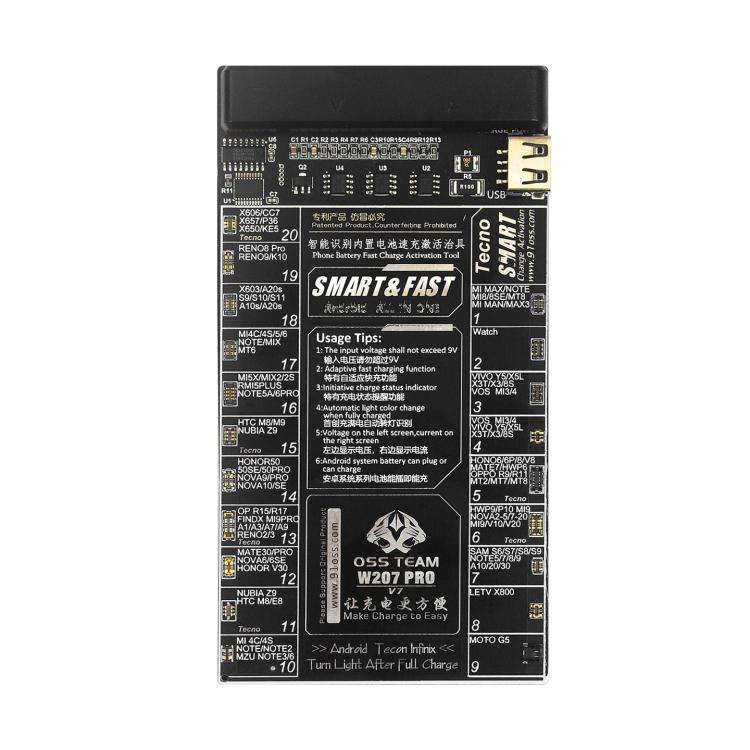 OSS TEAM W207 PRO V7 Battery Activation Detection Board Fast Charge IC Board For Android Devices,...