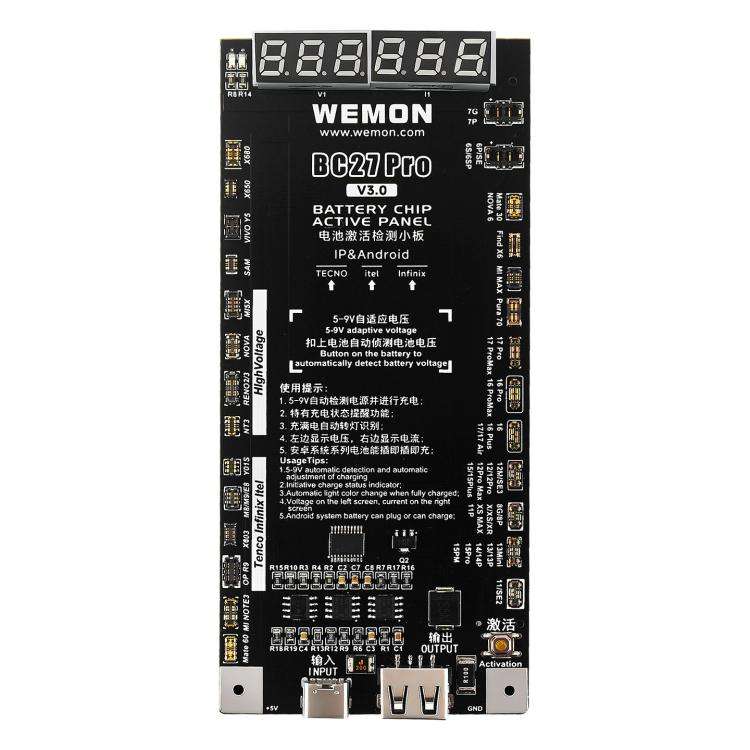 WEMON BC27 Pro V3.0 Battery Activator Board For IPhone 6 To 17 Series & Android Devices, BC27 Pro...
