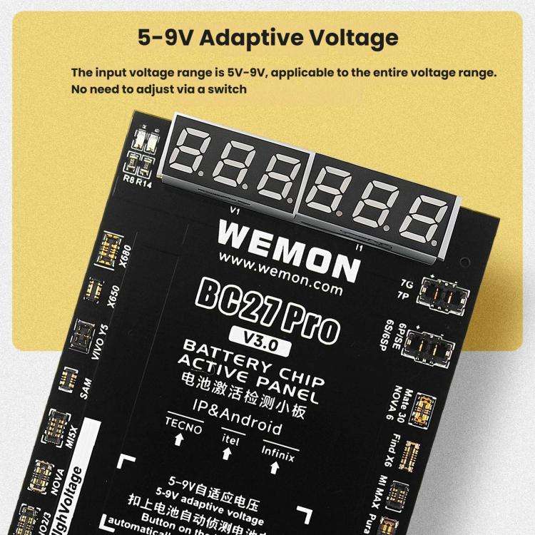WEMON BC27 Pro V3.0 Battery Activator Board For IPhone 6 To 17 Series & Android Devices, BC27 Pro...