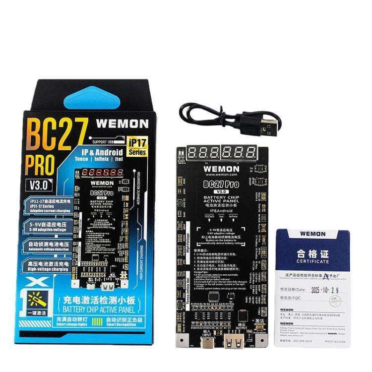 WEMON BC27 Pro V3.0 Battery Activator Board For IPhone 6 To 17 Series & Android Devices, BC27 Pro...
