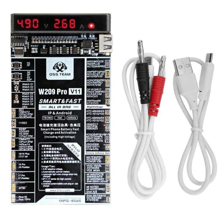 OSS TEAM W209 PRO V11 Battery Activator Board 7.4V High-Voltage for iPhone 6 To 17 Series & Andro...