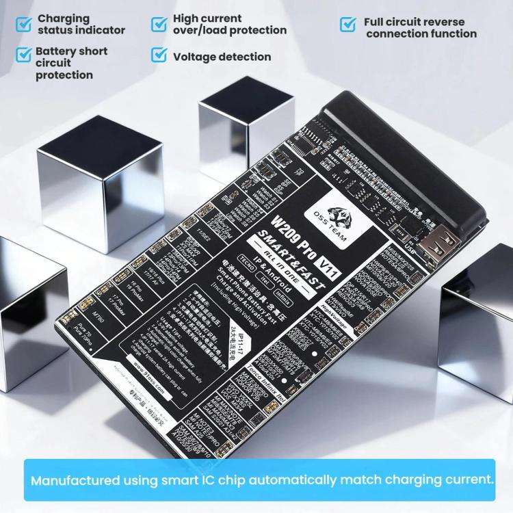 OSS TEAM W209 PRO V11 Battery Activator Board 7.4V High-Voltage for iPhone 6 To 17 Series & Andro...