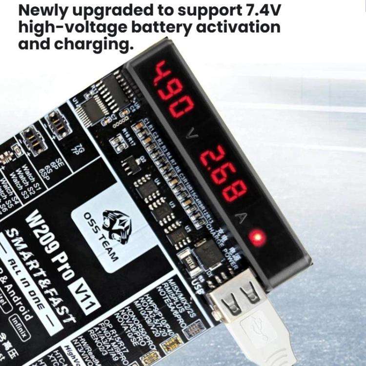 OSS TEAM W209 PRO V11 Battery Activator Board 7.4V High-Voltage for iPhone 6 To 17 Series & Andro...