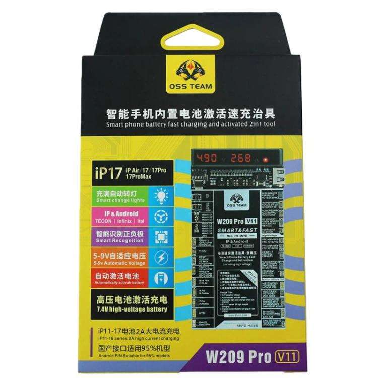 OSS TEAM W209 PRO V11 Battery Activator Board 7.4V High-Voltage for iPhone 6 To 17 Series & Andro...