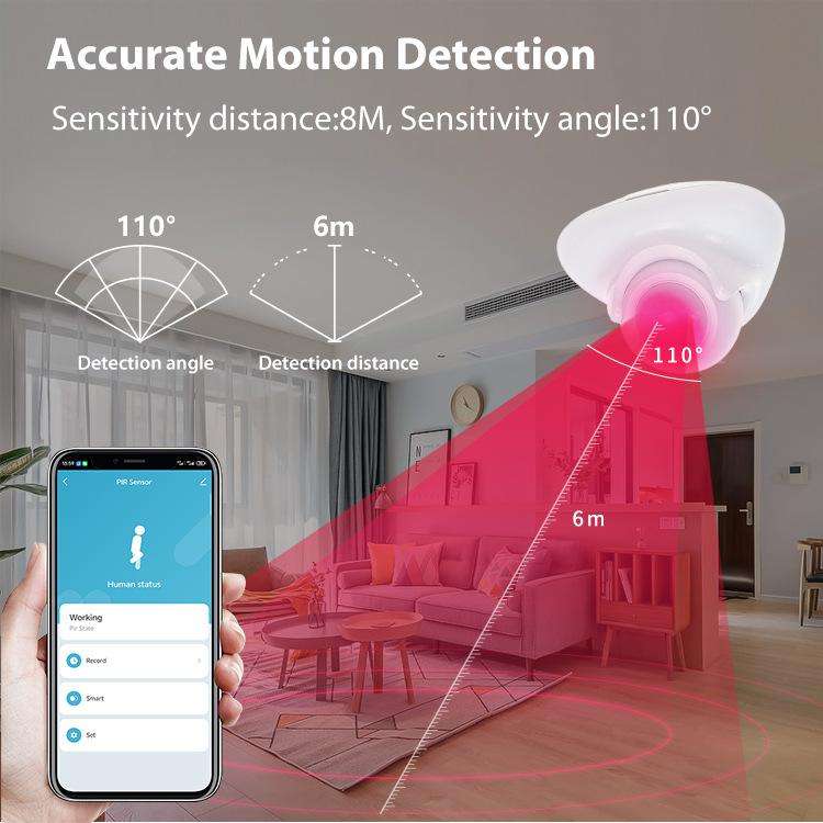 Matter Thread USB-C Power PIR Motion Sensor Smart Home System Compatible With Tuya App Remote Con...
