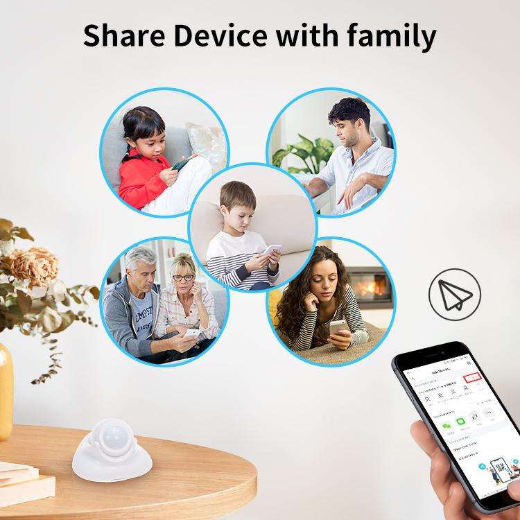 Matter Thread USB-C Power PIR Motion Sensor Smart Home System Compatible With Tuya App Remote Con...