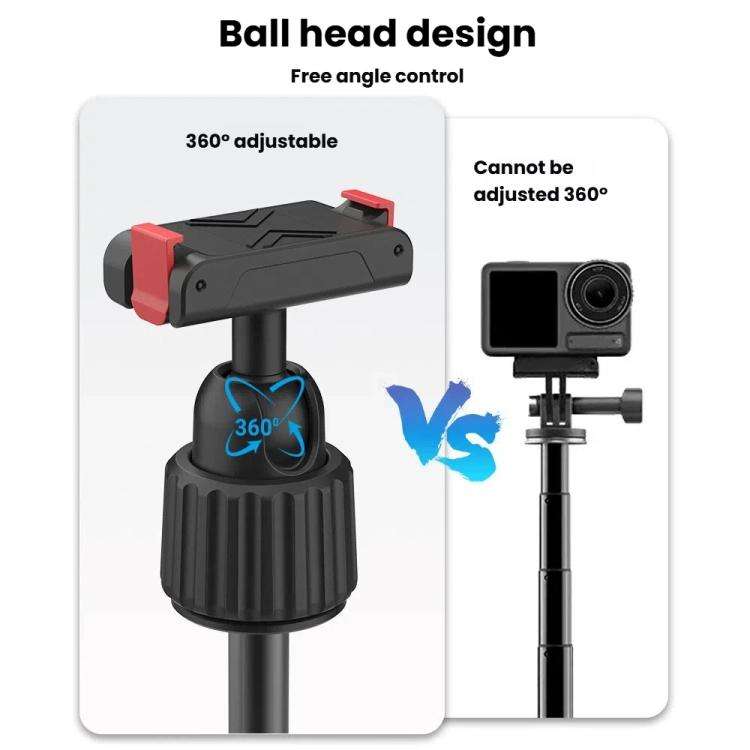Magnetic Quick-Release Handheld Selfie Stick Tripod for DJI Osmo Action 5 Pro, 4, 3 with 360-Degr...