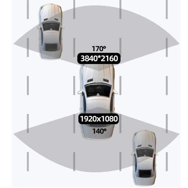 4K Dual Recording WiFi Smartphone Connected Car Dash Cam, Front+Rear, Front+Rear+GPS Track, Front...