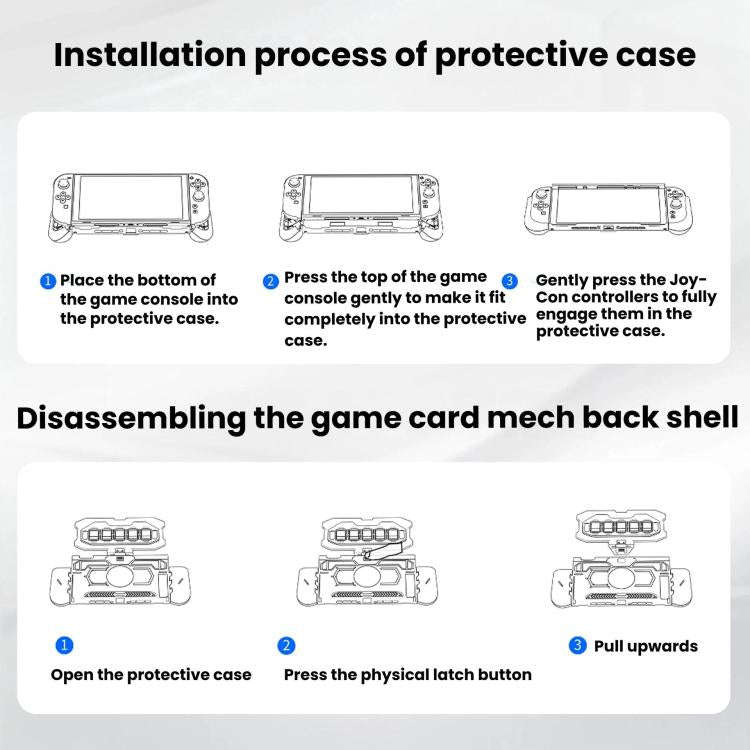 For Nintendo Switch 2 STARTRC GAMES Mech Protective Case Machine Removable Game Card Storage Back...