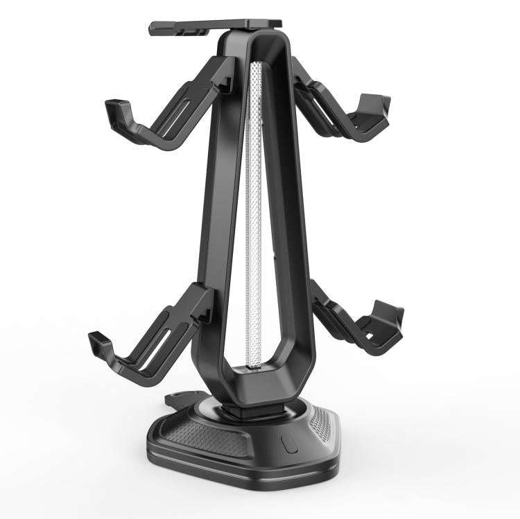Multi-Function Gaming Stand For Headset & 4 Controllers With Dual USB Charging Ports And RGB Ligh...