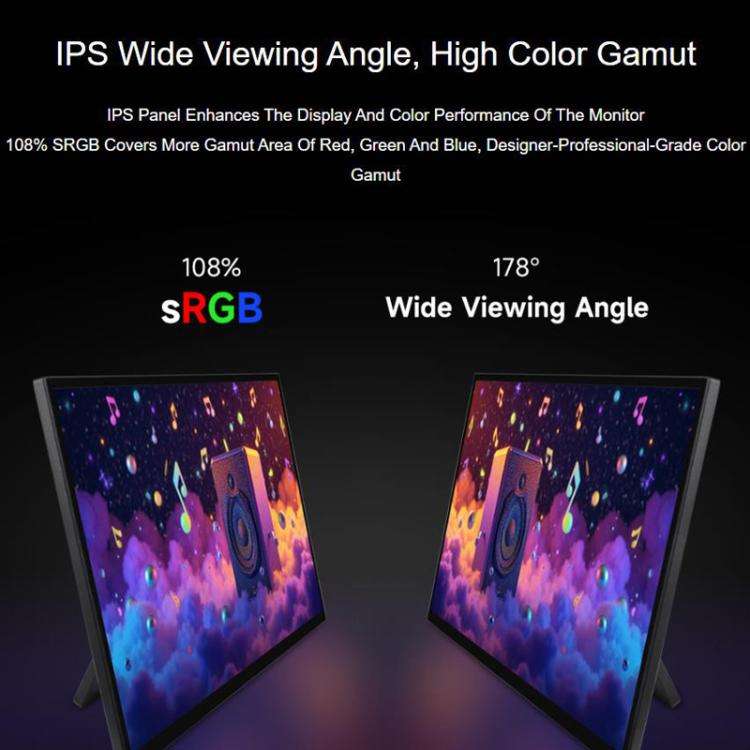 Luckfox 18.5 Inch 10-Point Touch Monitor 1920 × 1080 Resolution 120Hz Refresh Rate IPS Screen, E...