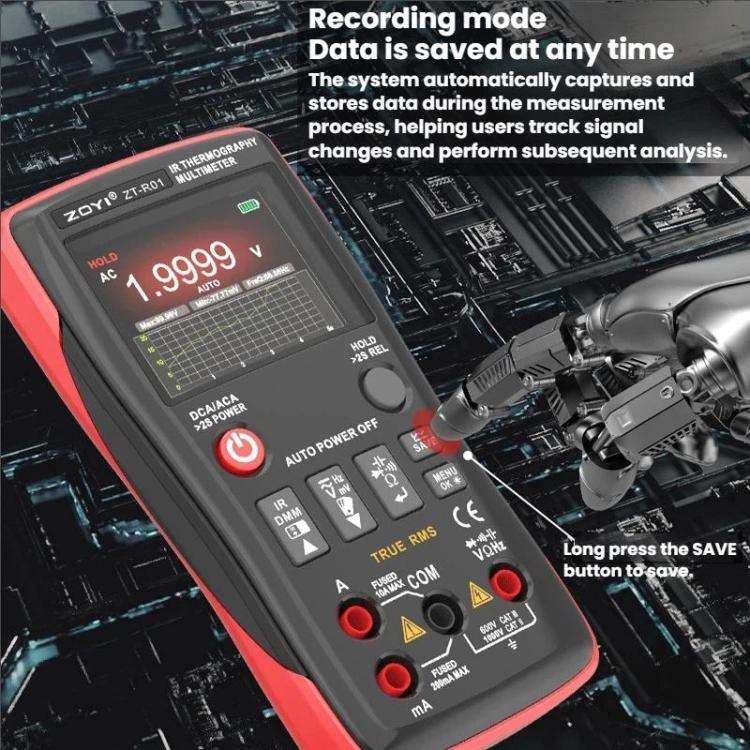 ZT-R01 Handheld HD Infrared Thermal Imaging Multimeter Industrial Power/Floor Heating Thermal Ima...