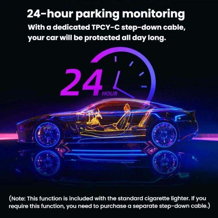 M68 1080P HD Night Vision Screenless Dash Camera 24-Hour Parking Monitoring Recorder, Front  + WI...