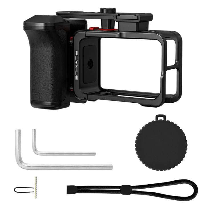 For DJI Osmo Action 4 / 3 / 5 Pro Flymile Adapter Extended Rabbit Cage Accessory, Handle, Set Pla...