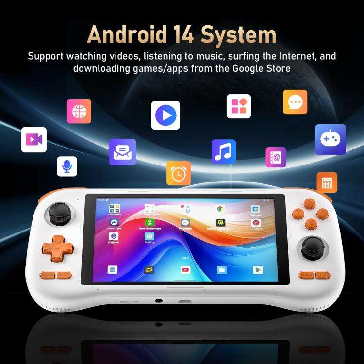 K56 Retro Game Console With 5.5-Inch Touchscreen Android 14 OS, ES-DE Frontend For Faster Gamepla...