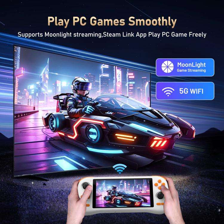 K56 Retro Game Console With 5.5-Inch Touchscreen Android 14 OS, ES-DE Frontend For Faster Gamepla...
